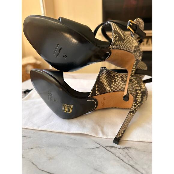 NEW Balmain Acadia Python Heel Sandal size 37 - Picture 8 of 11